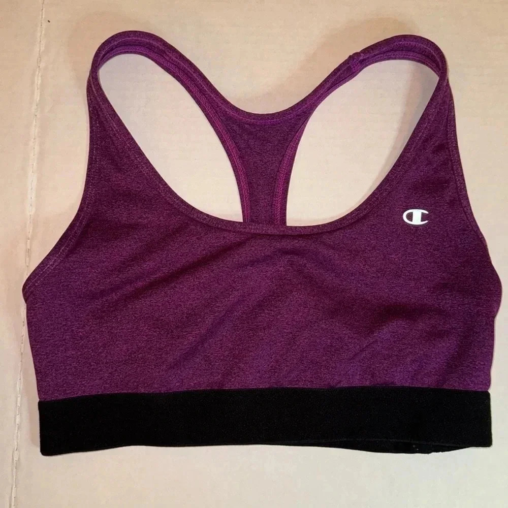 Champion Purple and Black Sports Bra